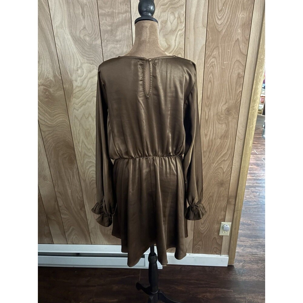 Sadie & Sage Warm‎ Tea Dolman Sleeve Mini Dress Brown Size Large - Picture 4 of 5